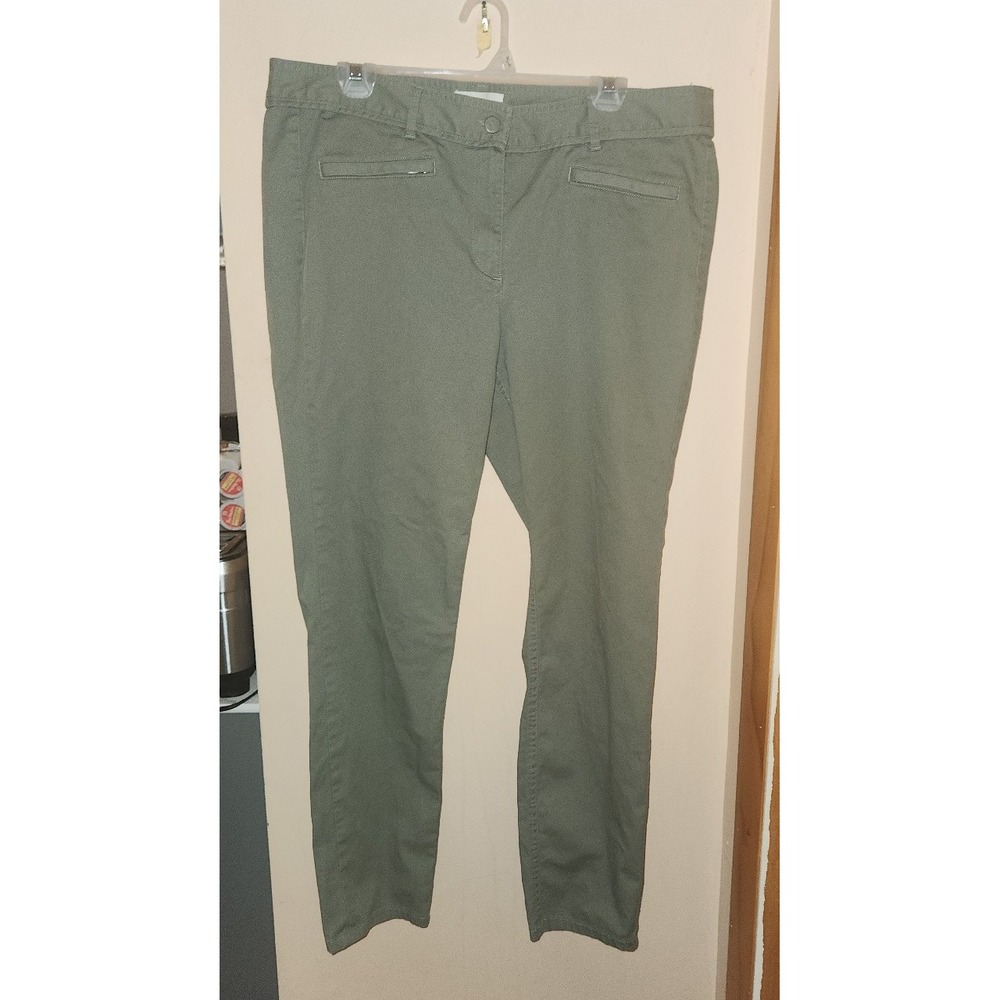 Women's Loft size 14 olive green khaki style pants